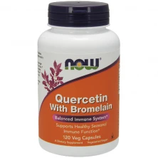 NOW Quercetin with Bromelain 120 капсули